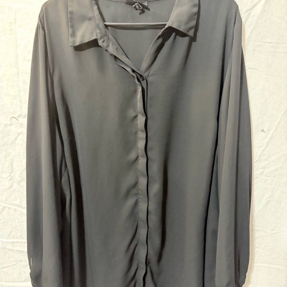 Lane Bryant Charcoal Blouse